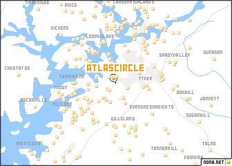map of Atlas Circle