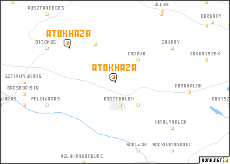 map of Átokháza
