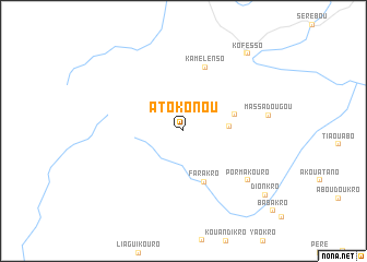 map of Atokonou