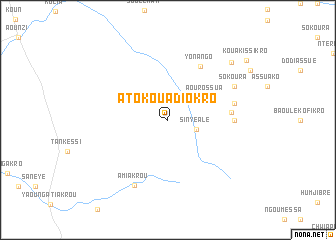 map of Atokouadiokro