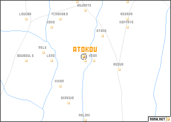 map of Atokou