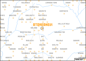 map of Atomé-Ahévi