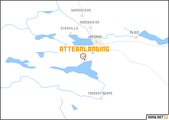 map of Attean Landing