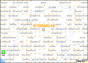 map of Atzenweiler