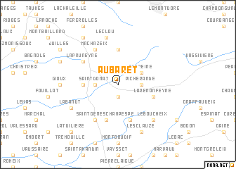 map of Aubaret