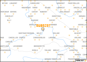 map of Aubazat