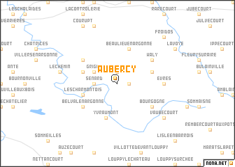 map of Aubercy