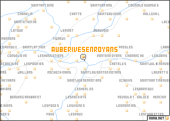 map of Auberives-en-Royans