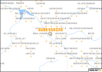 map of Aubessagne