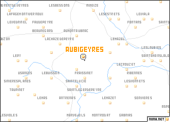 map of Aubigeyres