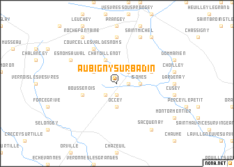 map of Aubigny-sur-Badin