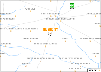 map of Aubigny