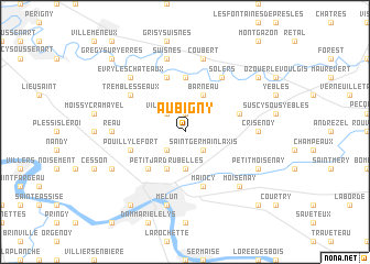 map of Aubigny