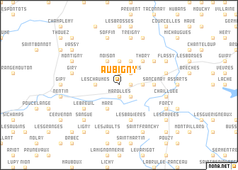 map of Aubigny