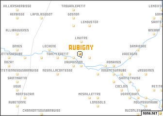 map of Aubigny