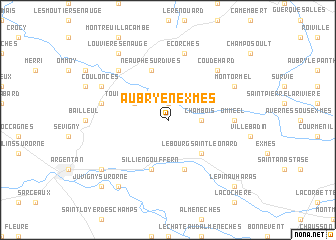 map of Aubry-en-Exmes