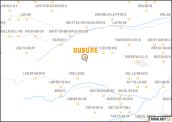 map of Aubure