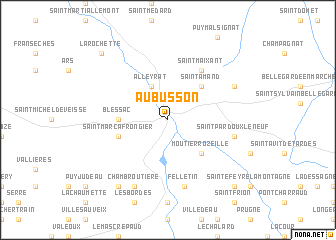 map of Aubusson