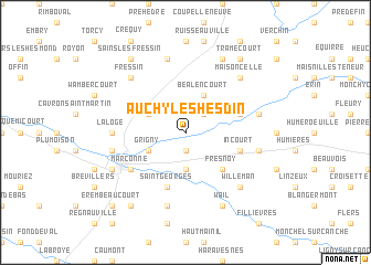 map of Auchy-lès-Hesdin