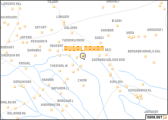 map of Audal Nawān