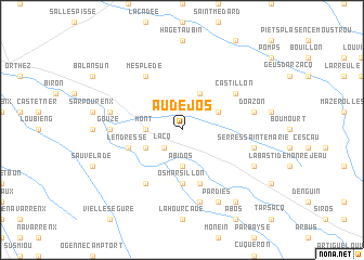 map of Audéjos