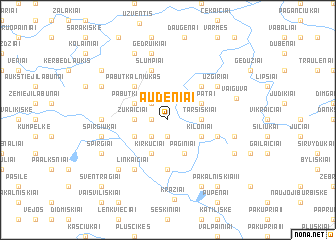 map of Audeniai