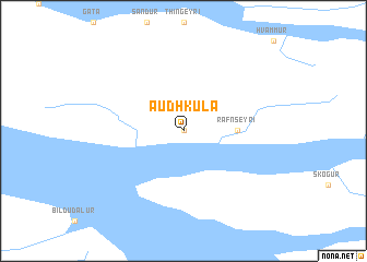 map of Auðkúla