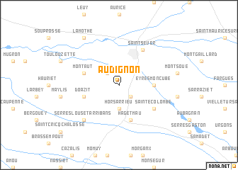 map of Audignon