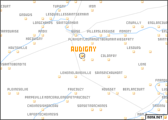 map of Audigny