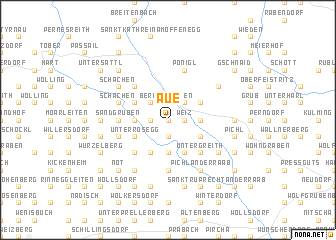 map of Aue