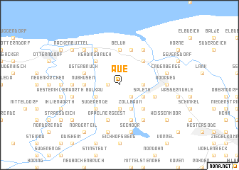 map of Aue