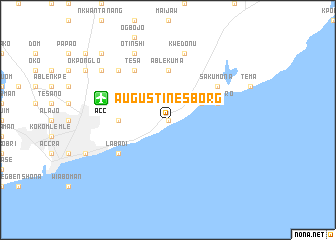 map of Augustinesborg