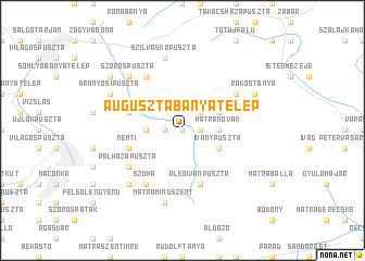 map of Auguszta-bányatelep