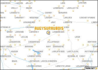 map of Augy-sur-Aubois