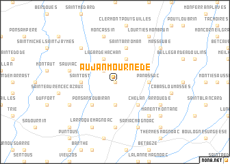 map of Aujan-Mournède