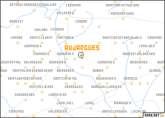 map of Aujargues