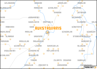 map of Aukštadvaris