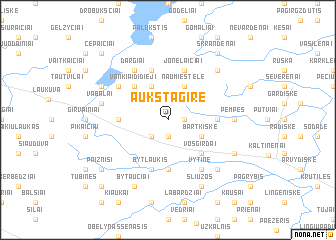 map of Aukštagirė