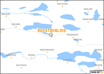 map of Aukštakalnis