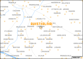 map of Aukštkalniai