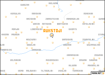 map of Aukštoji