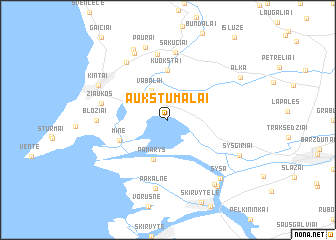 map of Aukštumalai