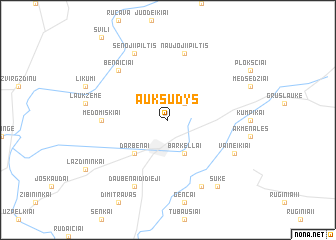 map of Auksūdys