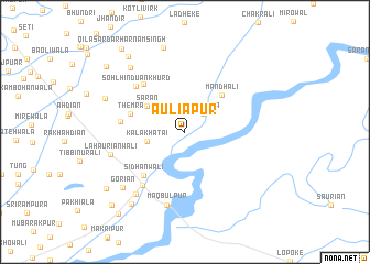 map of Auliāpur