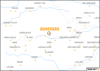 map of Aumessas