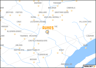 map of Aumes