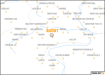 map of Aunat