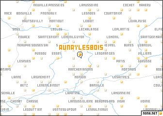 map of Aunay-les-Bois