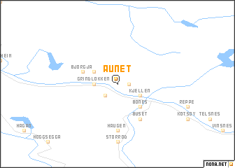 map of Aunet