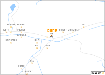 map of Aune